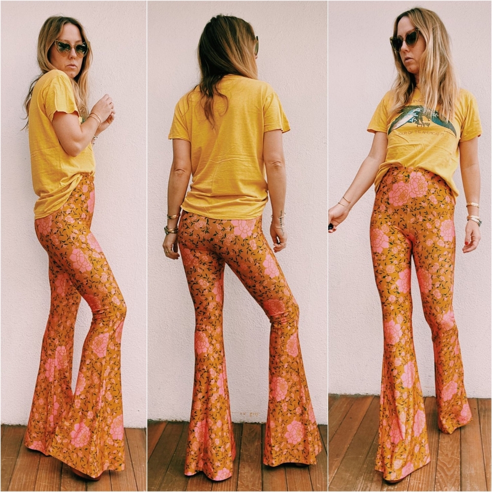 New Novella Royale Janis Bells Copper Flamenco XL Pant Leggings Bell Bottoms NWT - Picture 9 of 16
